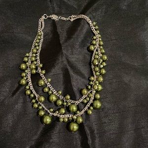Green pearl necklace